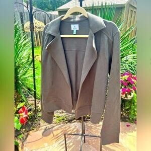 ▶️ Susina ◀️ Gray cotton knit casual jacket, Small